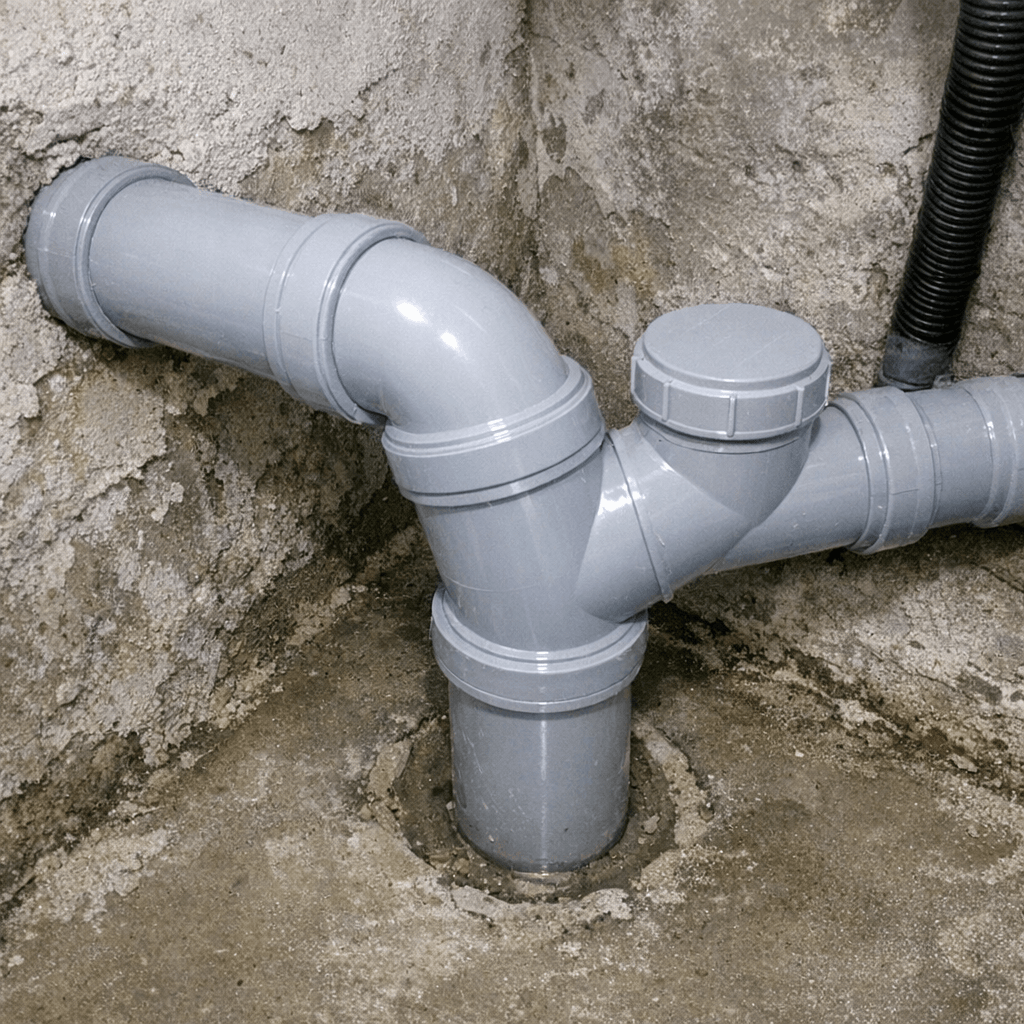 Sauberes Abwassersystem im Hausanschluss